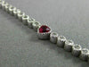 ESTATE 1.91CT DIAMOND & AAA RUBY 18KT WHITE GOLD FILIGREE HEART TENNIS BRACELET