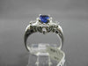 ESTATE .90CT DIAMOND & AAA TANZANITE 14KT WHITE GOLD CLUSTER COCKTAIL RING