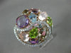 ESTATE LARGE 5.0CT DIAMOND & MULTI GEM 14KT WHITE & ROSE GOLD 3D CLUSTER RING
