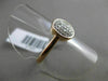ESTATE WIDE .15CT ROUND DIAMOND 14KT ROSE GOLD 3D OVAL PAVE CLASSIC RING FG VSSI