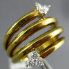 ESTATE LARGE .20CT DIAMOND 18KT YELLOW GOLD 3D MULTI ROW SNAKE FUN RING #746