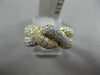 ESTATE 2.06CT ROUND DIAMOND 18KT WHITE & YELLOW GOLD 3D LOVE KNOT INFINITY RING