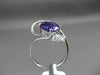 ESTATE LARGE 1.52CTW DIAMOND & AAA AMETHYST 14KT WHITE GOLD FLOATING 3D RING