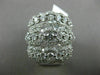 ESTATE EXTRA LARGE 3.75CT DIAMOND 18KT WHITE GOLD MULTI ROW ETOILE COCKTAIL RING
