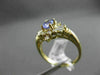 ESTATE 1.12CT DIAMOND & AAA TANZANITE 14KT YELLOW GOLD SOLITAIRE CLUSTER RING