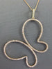EXTRA LARGE 1.32CT DIAMOND 14KT ROSE GOLD 3D DOUBLE HEART BUTTERFLY LOVE PENDANT