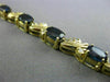 ESTATE 9.40CT DIAMOND & AAA OVAL SAPPHIRE 14KT YELLOW GOLD LEAF TENNIS BRACELET