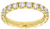 ESTATE 2CT DIAMOND 14KT YELLOW GOLD 3D CLASSIC ROUND ETERNITY ANNIVERSARY RING