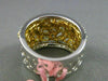 ESTATE 5.08CT FANCY YELLOW & WHITE DIAMOND 18K GOLD MULTI SHAPE ANNIVERSARY RING