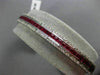 ESTATE WIDE 9.96CT DIAMOND & AAA RUBY 18KT WHITE GOLD 3D CLASSIC TENNIS BRACELET
