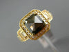 LARGE 1.68CT WHITE & CHOCOLATE FANCY DIAMOND 18KT ROSE GOLD HALO ENGAGEMENT RING