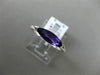 ESTATE .98CT DIAMOND & AAA CUSHION CUT AMETHYST 14KT WHITE GOLD 3D LOVE FUN RING