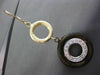 ESTATE LARGE .32CT DIAMOND 14K WHITE YELLOW & BROWN GOLD CIRCLE HANGING EARRINGS