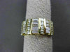 ESTATE WIDE 1.64CT DIAMOND 14KT YELLOW GOLD WEDDING ANNIVERSARY RING 9mm #11857