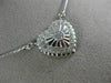 ANTIQUE .25CT ROUND DIAMOND 14K WHITE GOLD 3D CLASSIC STAR HEART NECKLACE #11909