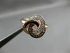 ESTATE WHITE & CHOCOLATE FANCY DIAMOND 14KT ROSE GOLD INFINITY FLOWER LOVE RING