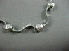 ESTATE 1.20CT DIAMOND 14KT WHITE GOLD FLOATING WAVE BY THE YARD NECKLACE #7219
