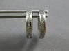 .35CT DIAMOND 18K WHITE GOLD ROUND FILIGREE SQUARE FLORAL HUGGIE EARRINGS #28013