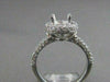 ESTATE 1.20CTW DIAMOND PAVE 14K W GOLD ENGAGEMENT RING SEMI MOUNT SETTING #20096