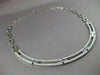 ESTATE WIDE 3.45CT DIAMOND 14KT WHITE GOLD FLAT CHOKER NECKLACE AMAZING #654