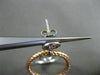 ESTATE LARGE 1.0CT DIAMOND 14K WHITE & ROSE GOLD 3D CIRCLE OF LIFE HOOP EARRINGS