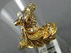 LARGE .96CT WHITE & FANCY YELLOW DIAMOND & AAA RUBY 18KT ROSE GOLD 3D HORSE RING