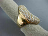 ESTATE MASSIVE 6.62CT DIAMOND 18KT ROSE GOLD 3D OVAL MULTI ROW PAVE FUN RING