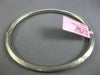 ESTATE .40CT DIAMOND 14KT WHITE GOLD 3D 11 STONE MATTE AND SHINY BANGLE BRACELET