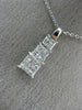 ESTATE .72CT DIAMOND 14K WHITE GOLD CLASSIC INVISIBLE GRADUATING PENDANT #21047