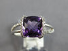 2.08CT DIAMOND & AAA AMETHYST 14KT WHITE GOLD 3D SQUARE TENSION CRISS CROSS RING