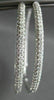 ESTATE LARGE 5.21CT DIAMOND 14KT WHITE GOLD 3D DOUBLE SIDED HOOP EARRINGS