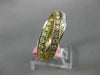 ESTATE LARGE 2.21CT DIAMOND 18K TRI COLOR GOLD ETERNITY TRINITY ANNIVERSARY RING