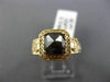 LARGE 1.68CT WHITE & CHOCOLATE FANCY DIAMOND 18KT ROSE GOLD HALO ENGAGEMENT RING