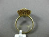 ESTATE WIDE .75CT ROUND DIAMOND 14K YELLOW GOLD 3D FILIGREE MILGRAIN FLOWER RING