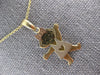 ESTATE 14K TRI COLOR GOLD 3D HANDCRAFTED BABY GIRL HEART FLOATING PENDANT #27423