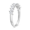 .90CT DIAMOND 14KT WHITE GOLD 3D MARQUISE SEMI ETERNITY WEDDING ANNIVERSARY RING