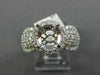 WIDE 1.95CT DIAMOND 18KT WHITE GOLD 3D HALO FILIGREE SEMI MOUNT ENGAGEMENT RING