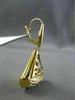 ESTATE LARGE .20CT DIAMOND 14KT TWO TONE GOLD 3D FLEUR DE LIS FILIGREE EARRINGS