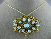 ANTIQUE LARGE 5CT AAA OPAL & PEARL 14K YELLOW GOLD FILIGREE BROOCH PENDANT #2755