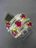 LARGE 2.43CT DIAMOND & AAA RUBY 14KT YELLOW GOLD CRISS CROSS ANNIVERSARY RING
