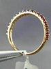 ESTATE .43CT RUBY 14KT ROSE GOLD CLASSIC SEMI ETERNITY WEDDING ANNIVERSARY RING