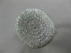 ESTATE MASSIVE 1.89CT DIAMOND 18KT WHITE GOLD 3D PAVE CIRCULAR COCKTAIL RING VVS