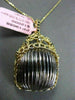 ESTATE LARGE .37CT BLACK DIAMOND 14KT BLACK & YELLOW GOLD WOVEN HANGING PENDANT