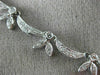 ANTIQUE 1.50CT DIAMOND 18KT WHITE GOLD 3D CLASSIC FLORAL DROP NECKLACE #4965