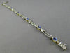 ESTATE 1.15CT DIAMOND & AAA TANZANITE 14KT TWO TONE GOLD 3 STONE ROPE BRACELET