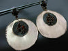 ESTATE LARGE 7.70CT AAA GARNET 14KT ROSE GOLD 3D MATTE CLIP ON HANGING EARRINGS