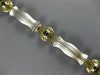 ESTATE WIDE & LONG 1.25CT SAPPHIRE 14K 2 TONE GOLD MATTE & SHINY BAMBOO BRACELET