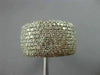 ESTATE LARGE 2.0CT DIAMOND 14K WHITE GOLD 3D PAVE SEMI ETERNITY ANNIVERSARY RING