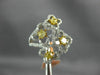 ESTATE LARGE 1.69CT WHITE & FANCY YELLOW DIAMOND 18KT TWO TONE GOLD CLOVER RING