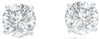 ESTATE .75CT DIAMOND 14KT WHITE GOLD 3D ROUND CLASSIC SOLITAIRE STUD EARRINGS